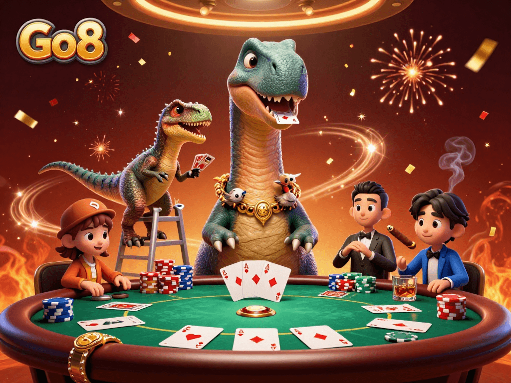 Engage in thrilling action with Go8 at the vibrant casino table showcasing dynamic plays.