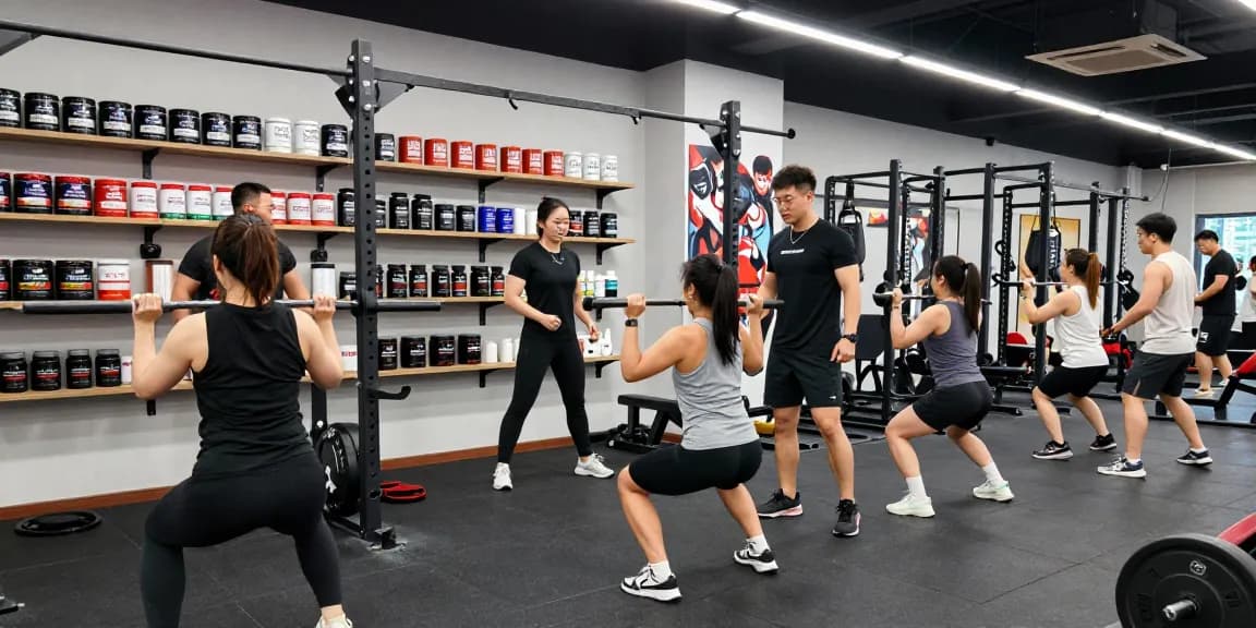 Astera Shop displaying fitness enthusiasts training with Astera Labs steroids in a vibrant gym atmosphere.
