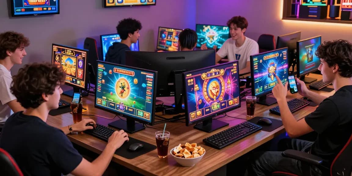Players enjoying a vibrant online gaming experience at WD138 daftar with immersive slot games across devices.