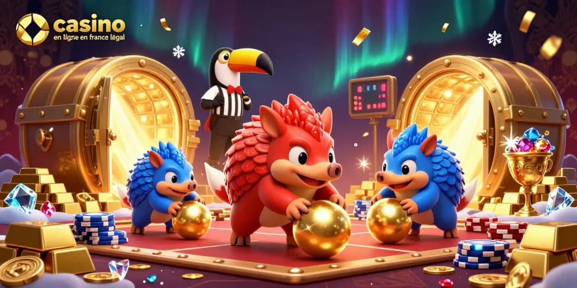 Jouer sur un casino en ligne en France légal avec les pangolins rivaux et des jetons de poker.