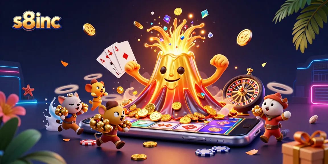 Experience thrilling wins with s8inc at a vibrant casino scene of excitement and treasures.