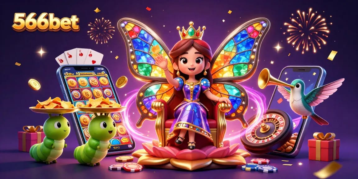 Play exciting games at 566bet with colorful characters and dynamic casino elements.