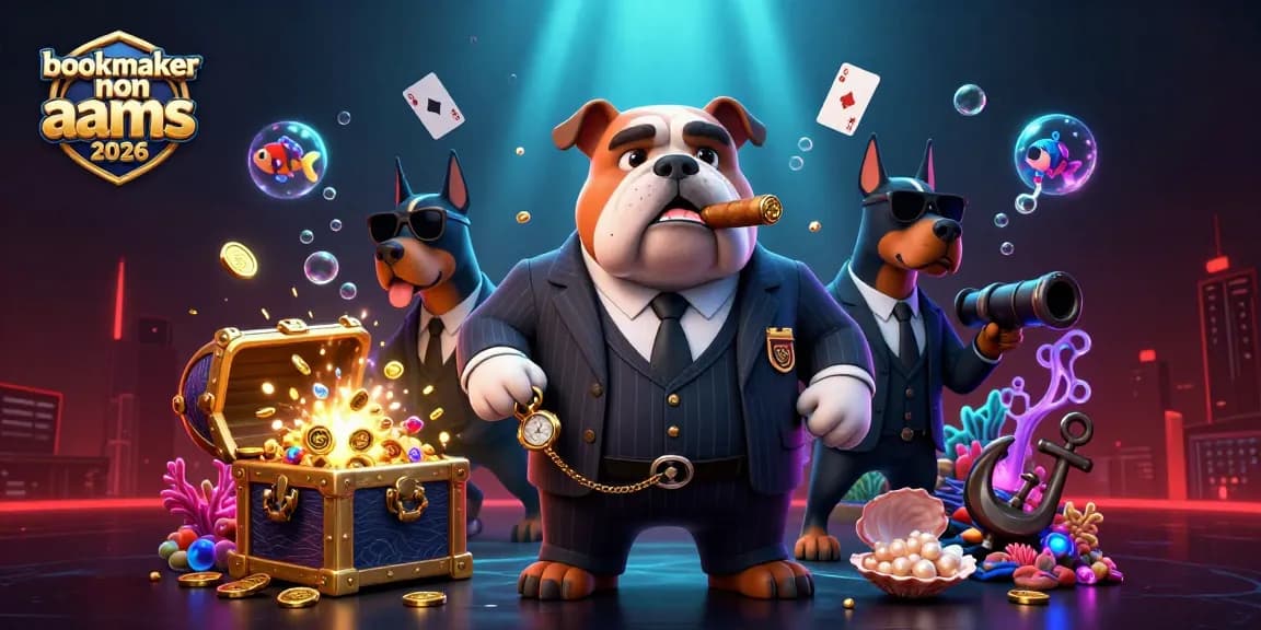Scopri i bookmaker non AAMS 2026 con simpatia dal cane bulldog gangster e due Doberman protettivi.