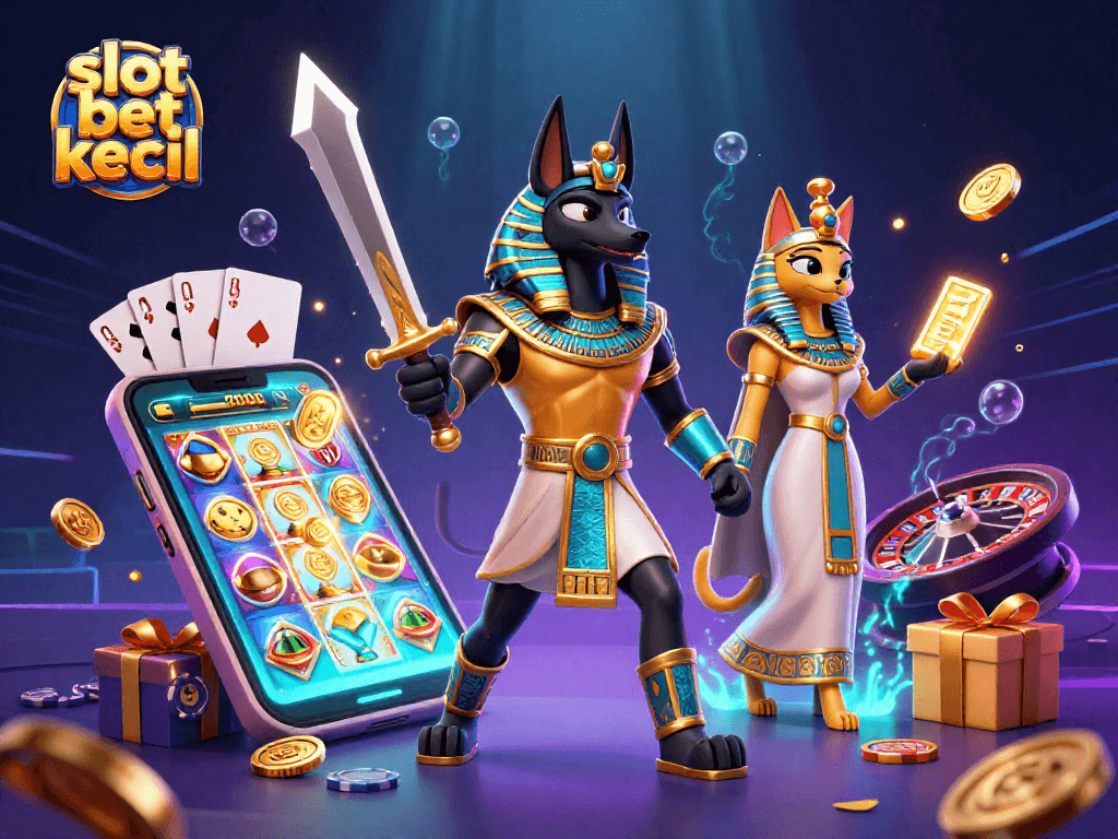 Slot bet kecil menampilkan Anubis dan Bastet dalam permainan slot yang menarik.