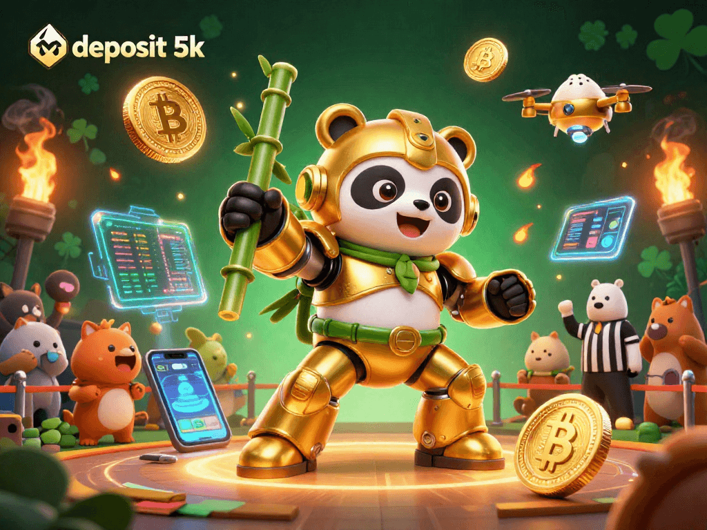 Join the excitement and deposit 5k for thrilling gameplay in a vibrant 3D casino scene.