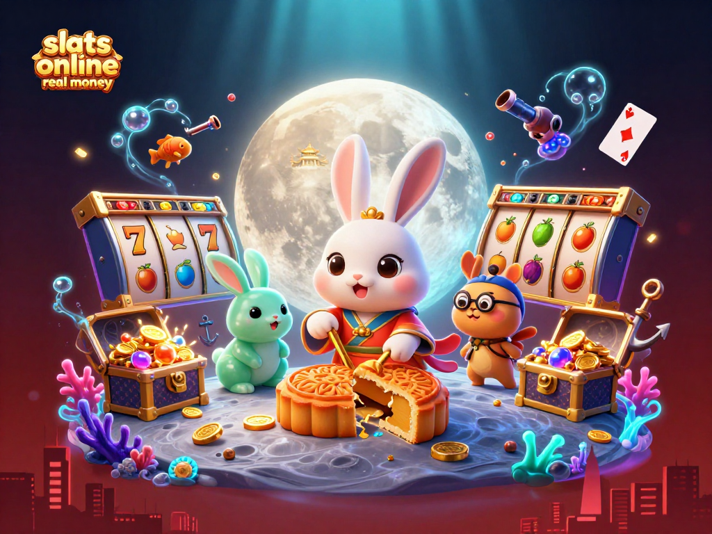 Engage with slots online real money through this vibrant 3D illustration featuring enchanting casino-themed characters and elements.