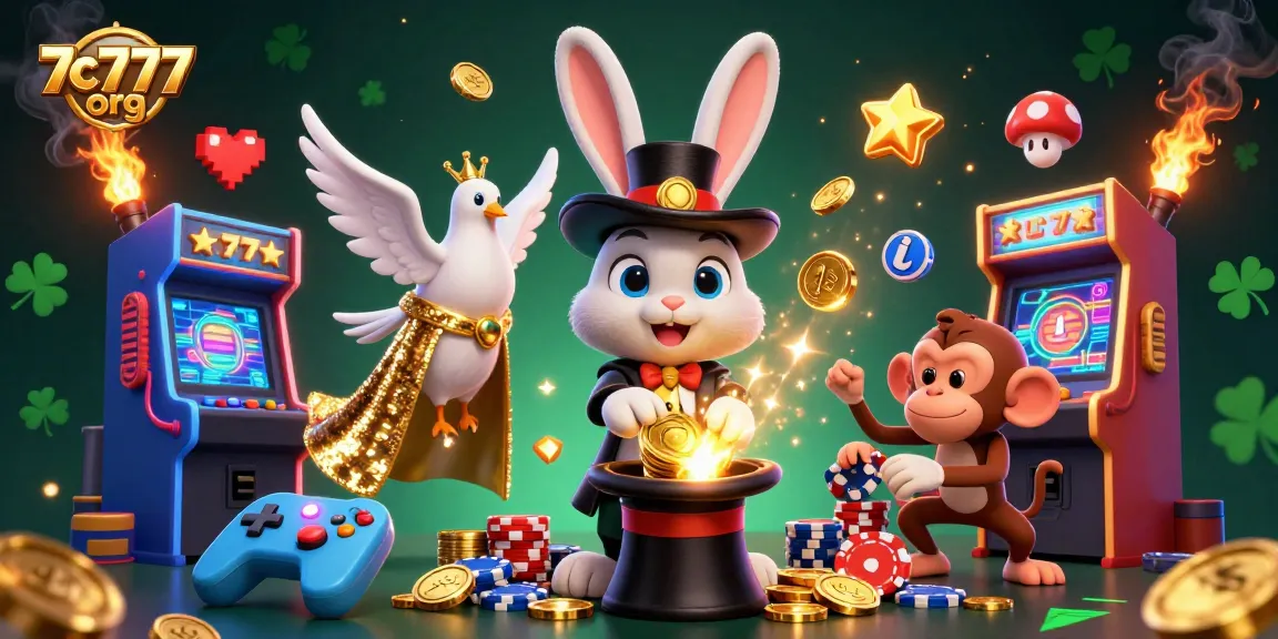 Experience the thrill of winning at 7c777 org with magical casino characters and vibrant game elements.