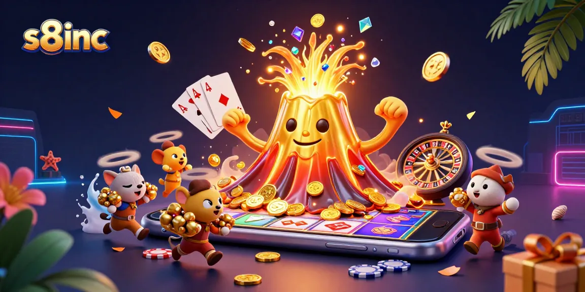 Experience thrilling wins with s8inc at a vibrant casino scene of excitement and treasures.