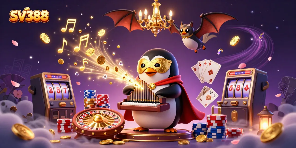 Experience the thrill of SV388 as the phantom penguin orchestrates a fortune with cascading coins and dazzling gameplay.