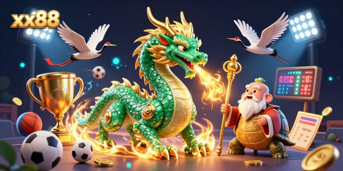 Spin the reels and win big with xx88, featuring a dynamic 3D dragon and lucky elements.