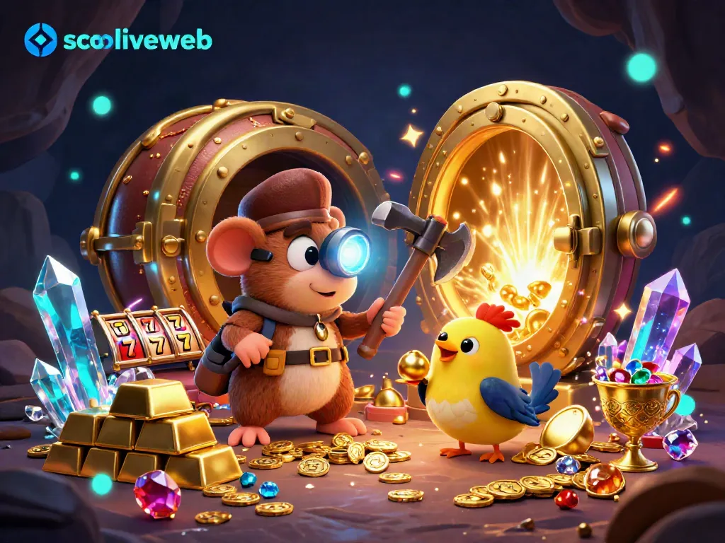 Engage with live sports betting on socoliveweb, illustrated by a vibrant scene filled with treasures.