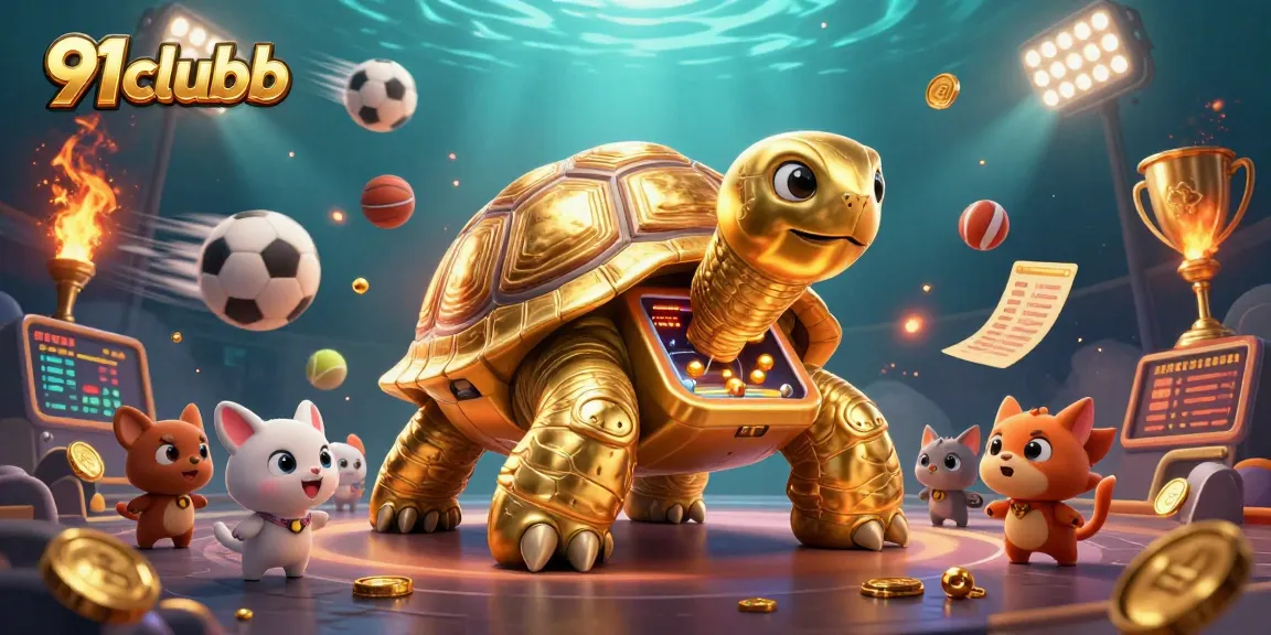 Experience thrilling gameplay with 91clubb in a vibrant casino-themed illustration.