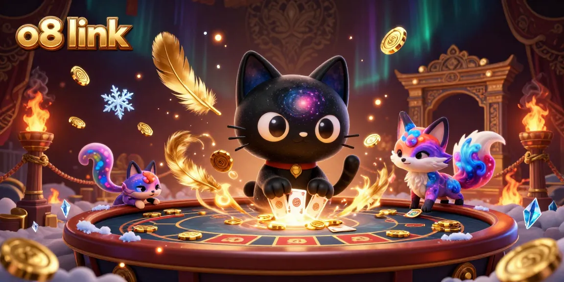 Engage with the thrill of o8 link at the cosmic casino, where a cat and fox charm winning games.