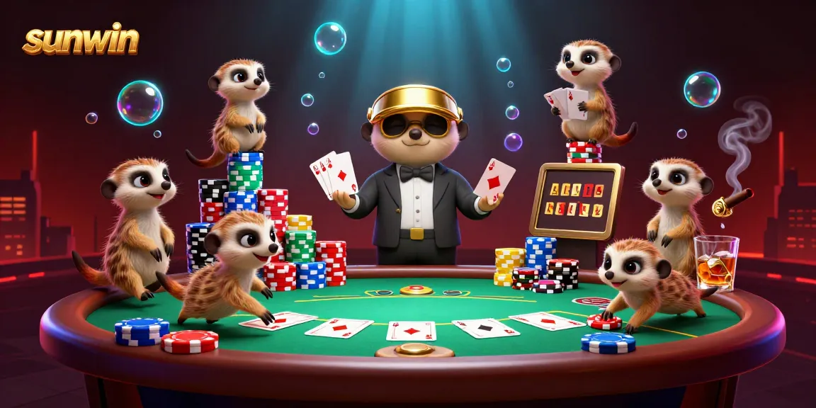 Experience thrilling gameplay at Sunwin's vibrant casino with meerkats managing the action!