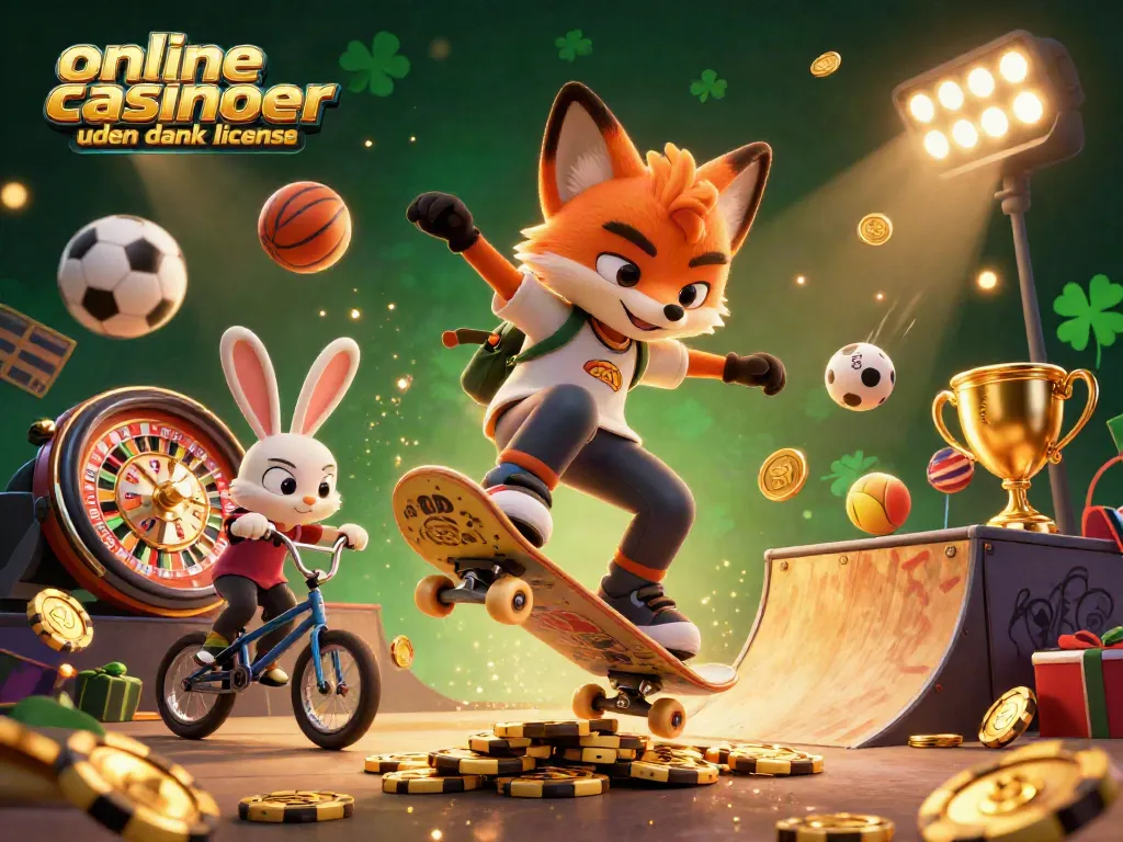 Experience thrilling gameplay at online casinoer uden dansk licens with a vibrant casino-themed scene.