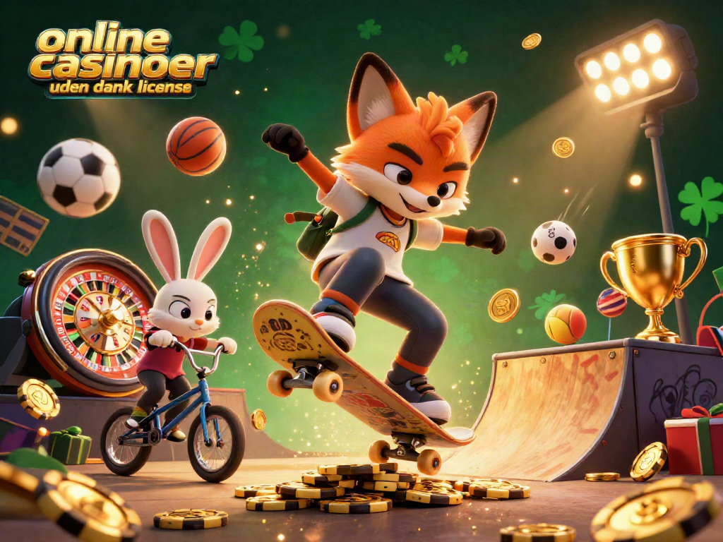 Experience thrilling gameplay at online casinoer uden dansk licens with a vibrant casino-themed scene.