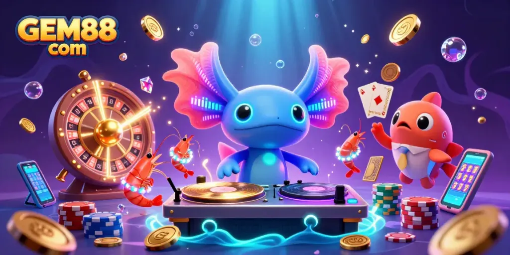 Experience excitement at GEM88 com with dynamic gambling elements and charming aquatic characters.