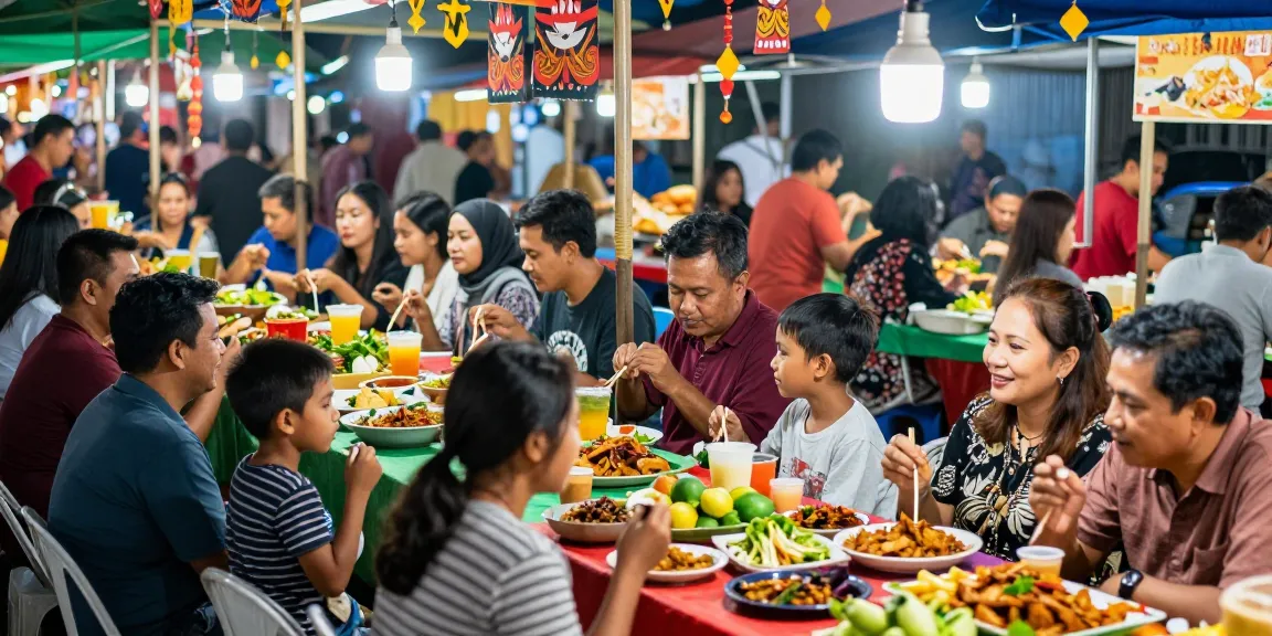 Warung225 menyajikan hidangan tradisional Indonesia di pasar makanan ramai