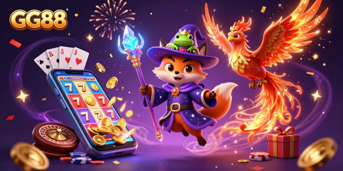 Experience GG88's thrilling casino adventure with vibrant 3D characters and games.