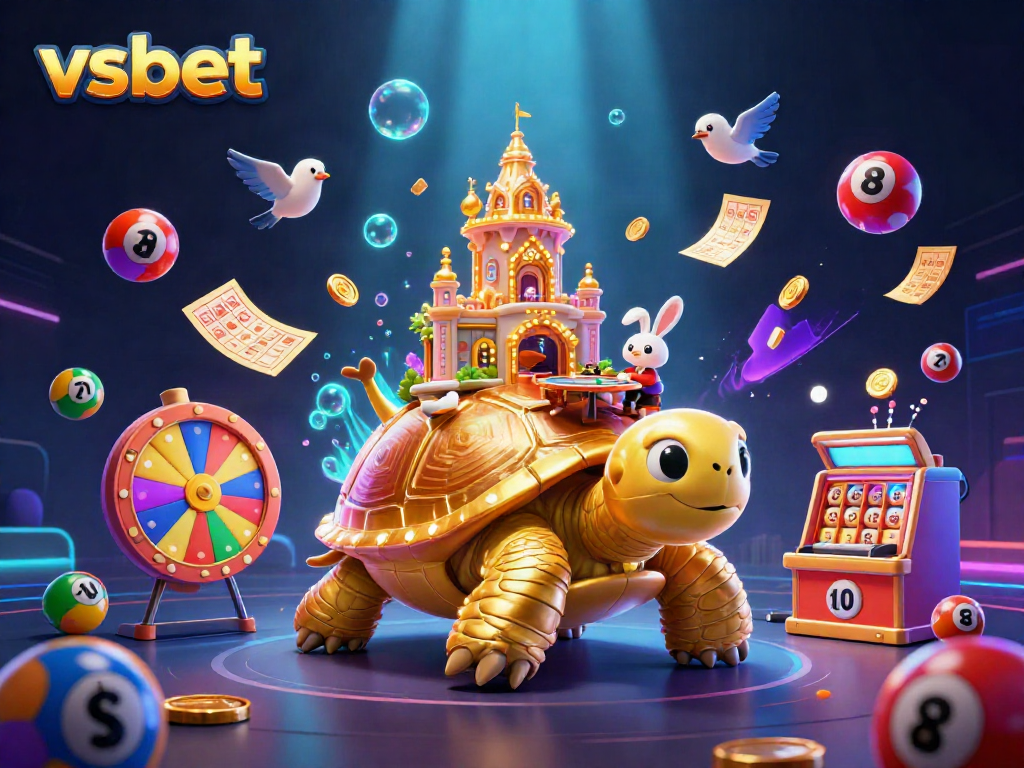 Experience thrilling gaming at vsbet with golden tortoises, vibrant prizes, and energetic gameplay