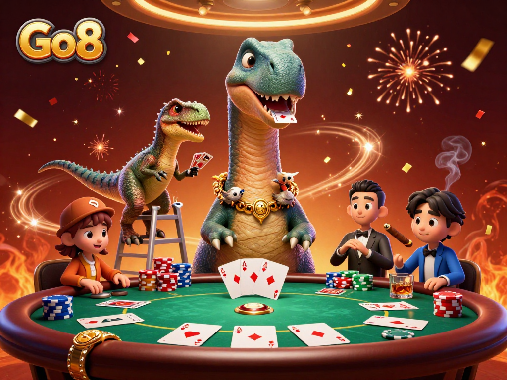 Engage in thrilling action with Go8 at the vibrant casino table showcasing dynamic plays.