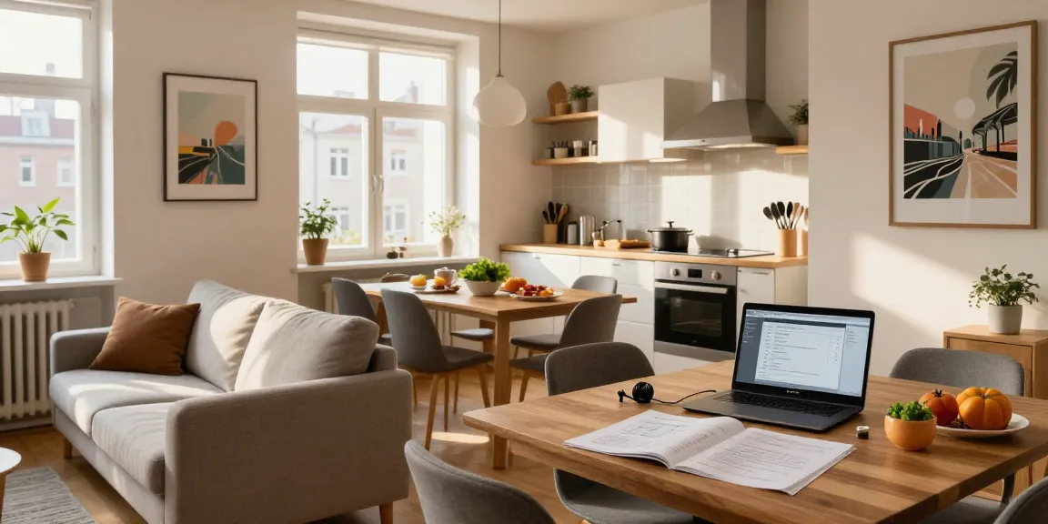 Gemütliche Monteurwohnung in Hannover mit modernem Wohnbereich, perfekt für berufliche Aufenthalte.