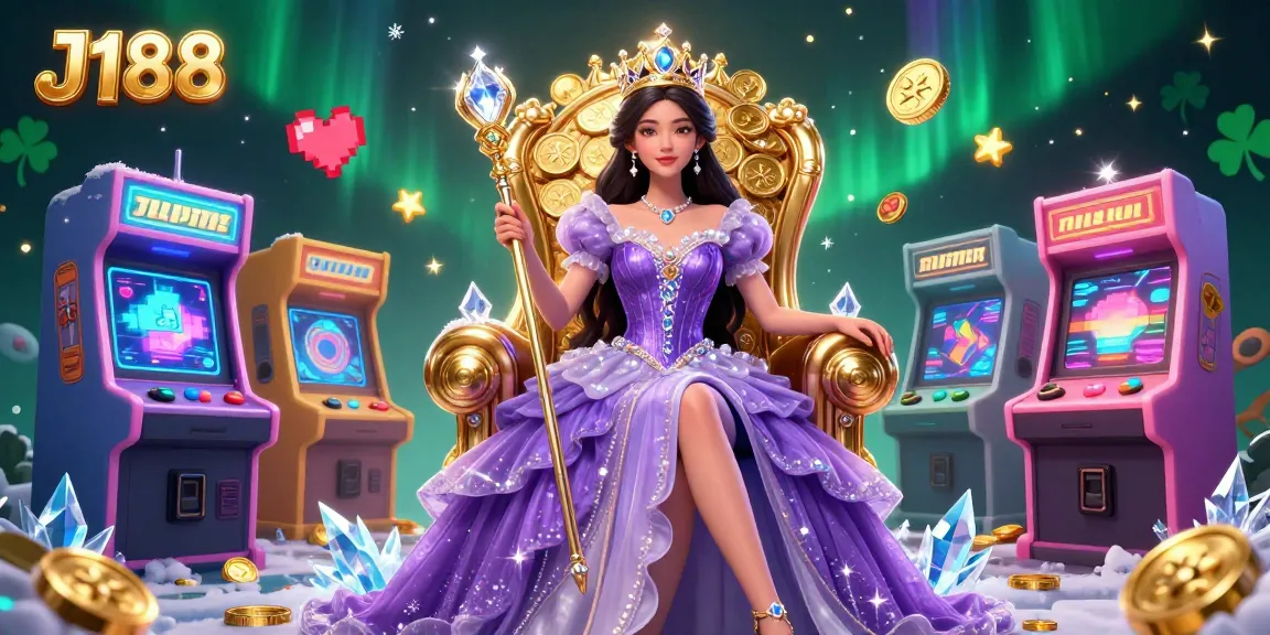 Experience J188's vibrant casino adventure with stunning 3D artwork showcasing regal characters and dynamic gaming elements.