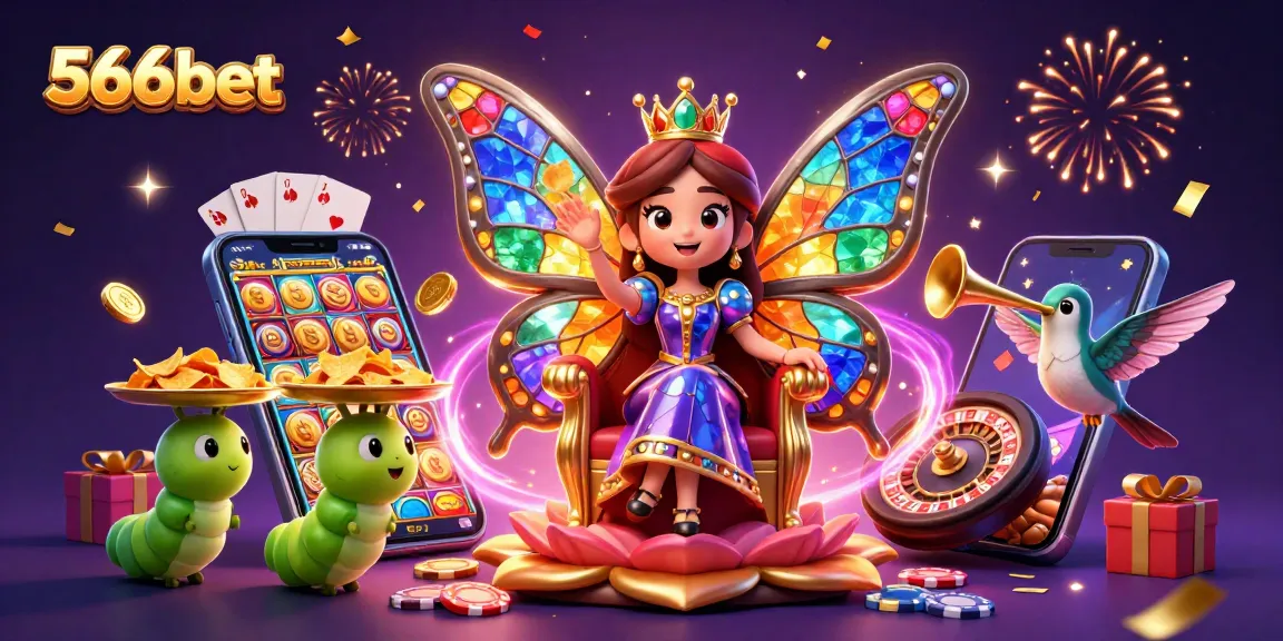 Play exciting games at 566bet with colorful characters and dynamic casino elements.