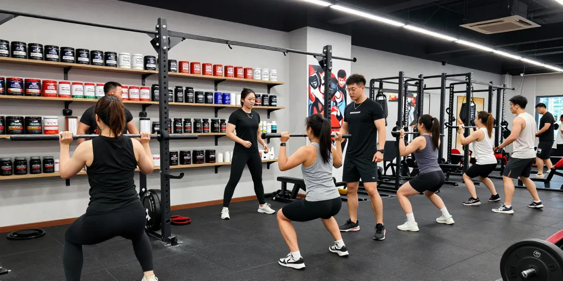 Astera Shop displaying fitness enthusiasts training with Astera Labs steroids in a vibrant gym atmosphere.