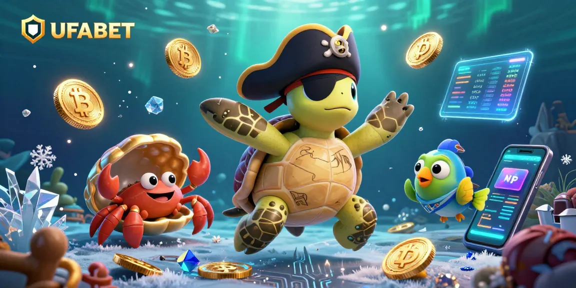 Bet big on UFABET with thrilling characters and exciting gaming elements in a vibrant underwater scene.