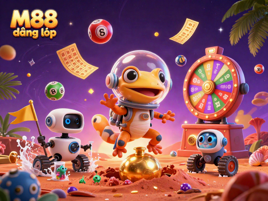 M88 đăng nhập to the exciting Martian casino adventure with vibrant games and dynamic lottery elements.