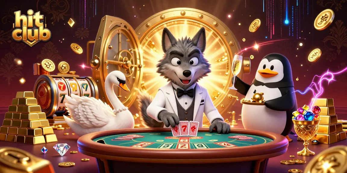 Play exciting games at hit club with dynamic characters and vibrant casino elements.