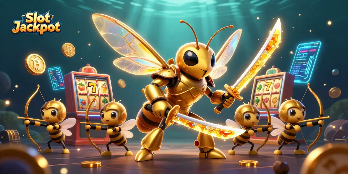 Win big with Slot Jackpot in this vibrant casino-themed illustration filled with excitement.