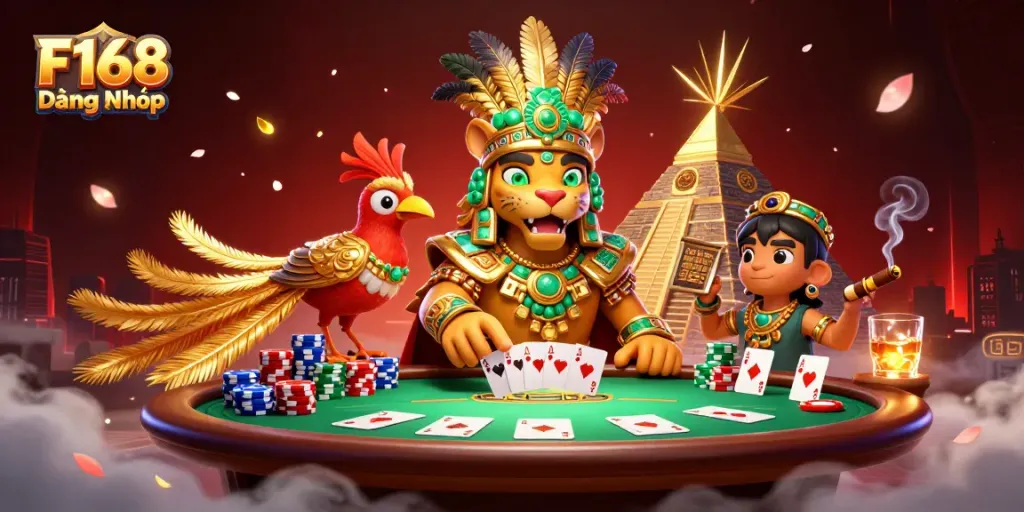 Experience F168 Đăng Nhập with vibrant casino action featuring layered poker elements.