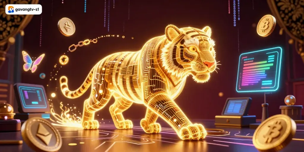 Experience the captivating digital casino landscape of gavangtv-s1 with vivid 3D visuals and interactive elements.