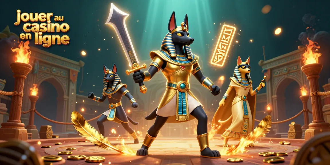 Jouez au casino en ligne avec Anubis et Bastet dans un univers vibrant et dynamique