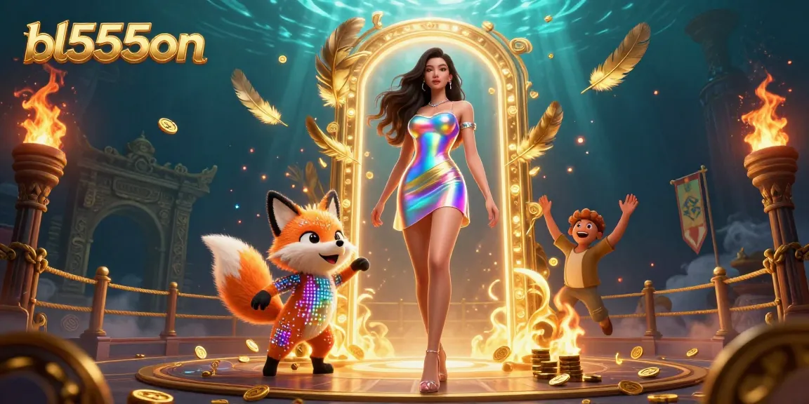 Join the excitement at bl555on with a colorful 3D scene showcasing games and betting action.