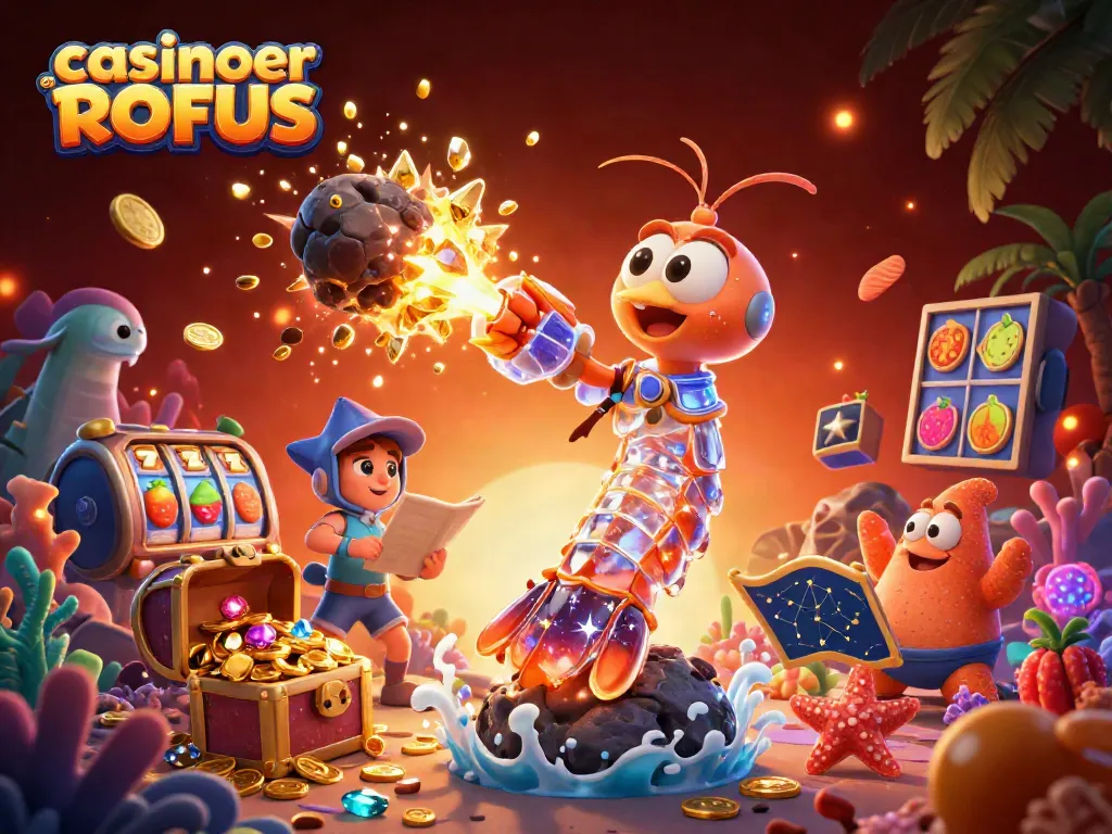 Play and win at casinoer uden ROFUS with vibrant underwater elements in a fantasy casino scene.
