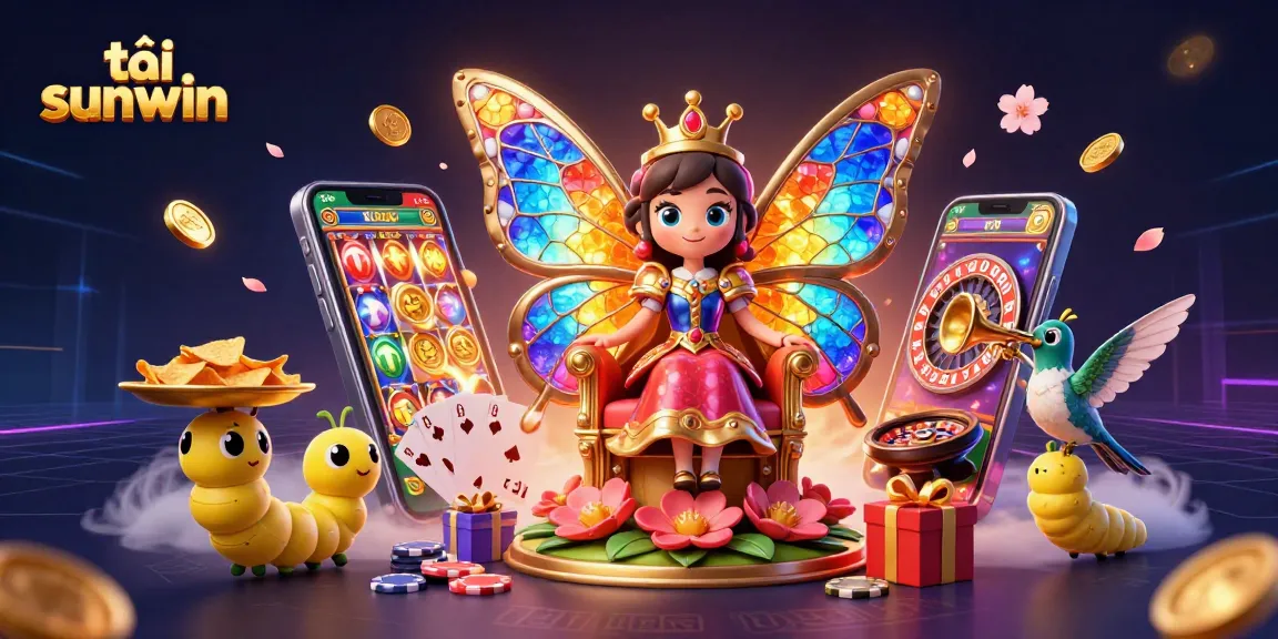 Engage with tải sunwin through a vibrant casino-themed illustration showcasing dynamic games and characters.
