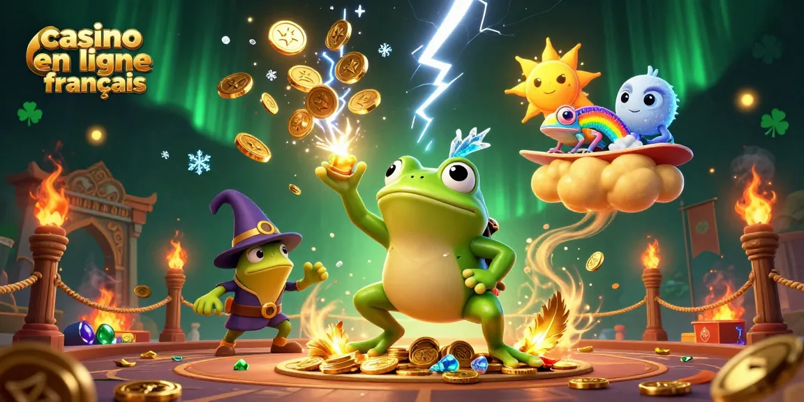Plonger dans l'univers du casino en ligne français avec une image dynamique et colorée, illustrant magie et jeux.