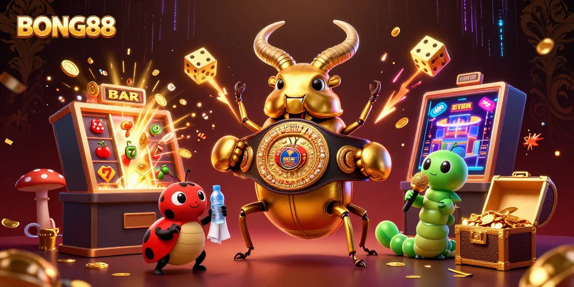 Experience the excitement of BONG88 with dynamic characters, vibrant casino elements, and rich details.