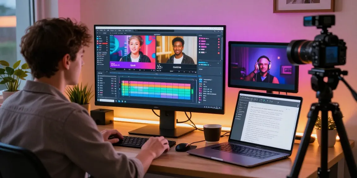 Editing video clips with bokep china full hd content in a vibrant digital workspace.