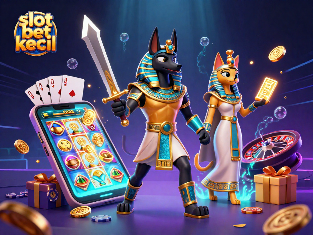 Slot bet kecil menampilkan Anubis dan Bastet dalam permainan slot yang menarik.