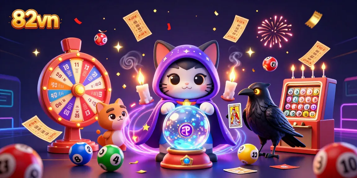 Engage with the vibrant world of 82vn casino, showcasing exciting lottery games and festive elements.